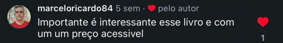 Comentário de marceloricardo84: Importante e interessante esse livro, com um preço acessível.