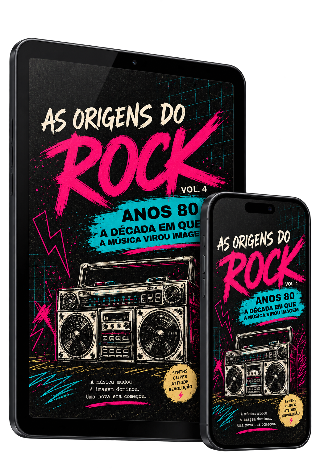 E-book As Origens do Rock em tablet e celular